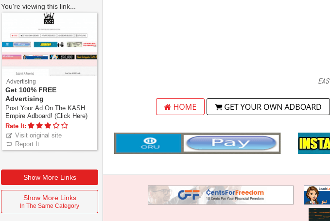 Surfing ads on Leadsleap